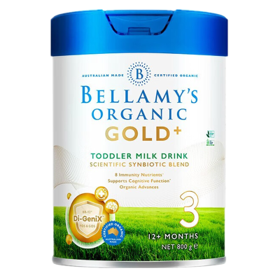 [有效期至24年8月]澳大利亚Bellamy贝拉米GOLD金装有机婴儿配方奶粉3段800g
