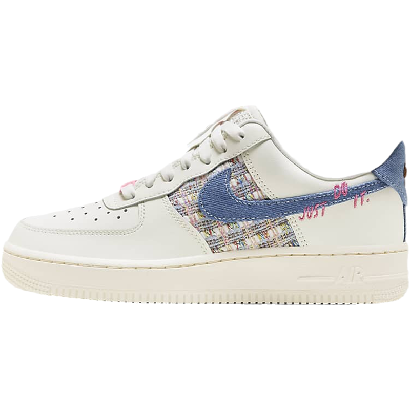 Nike Air Force 1 Low "JUST DO IT" 防滑耐磨低帮板鞋女款白蓝FJ7740-141