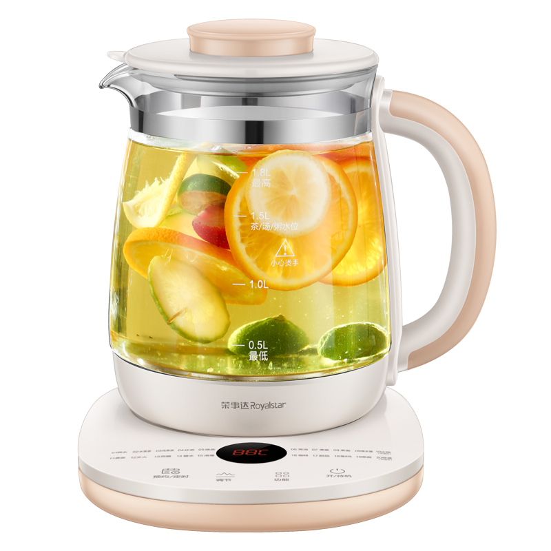 荣事达Royalstar 养生壶 煮茶壶 电水壶烧水壶电热水壶 花茶壶电茶壶1.8L煮茶器 YSH18A6(L)滤网