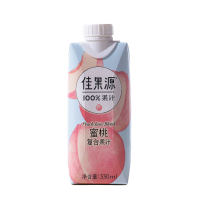 佳果源蜜桃复合果汁330ml*12盒 0脂肪零添加健康无负担 香甜蜜桃 沁入你心