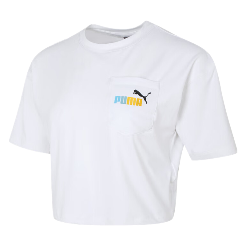 彪马(Puma)女装 2023夏季运动服健身训练舒适透气圆领短袖潮流时尚T恤 678010-02