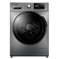 海尔(Haier)EG100BDC189SU1 10公斤直驱变频滚筒洗衣机全自动家电智能投放晶彩大屏触控玉墨银