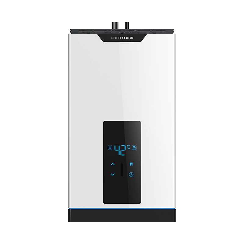 前锋燃气热水器微火苗恒温智能双低压天然气热水器X315象牙白13L