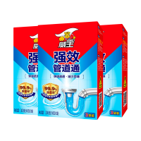 威王强效管道通300g*3盒共9袋管道疏通剂 减少异味 通下水道头发堵塞