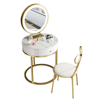 金沙公爵北欧风梳妆台小户型卧室轻奢收纳柜一体化妆桌简约化妆台