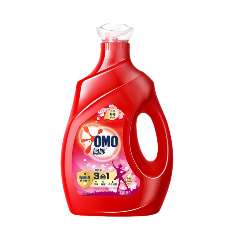 奥妙全自动三合一洗衣液天然浓缩酵素樱花香3kg[联合利华]
