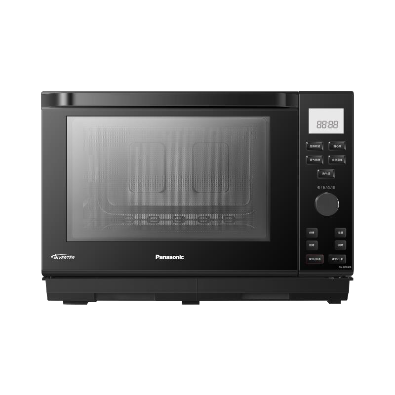 松下(Panasonic)蜂神系列NN-DS2000XPE 27升变频微波炉 微蒸烤炸一体机蜂巢顶聚热旋钮操作 六档智能
