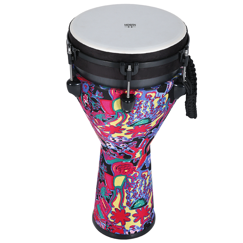 MOSEN莫森10英寸专业非洲鼓 碳纤维材料丽江手拍鼓 可调音时尚款 星罗棋布