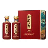金沙回沙酒 回酝 53度酱香型白酒 贵州酱酒 大曲坤沙纯粮食酒送礼自饮 500ml*2瓶 [双支礼盒装]