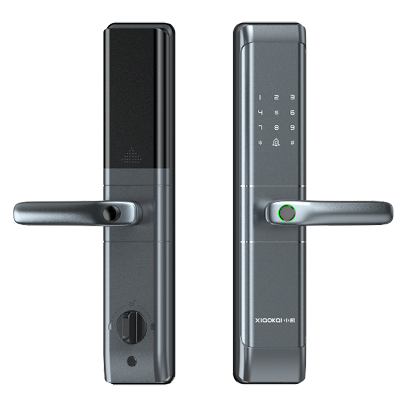 小凯(xiaokai) Q3S智能锁指纹锁家用防盗门锁密码锁一握即开 C级锁芯 Q3S典雅灰(上门安装)