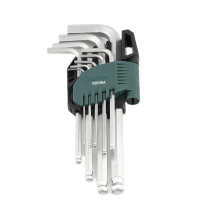 世达(SATA)工具9件铬钒钢加长球头内六角扳手组套 09105A 1套