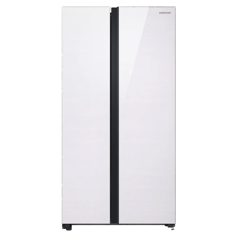 卖场同款 三星RS62R50371L/SC 655L白色对开门冰箱金属匀冷却全环绕气流智能变频压缩机制冰盒钢化玻璃
