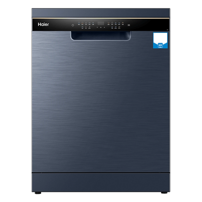 海尔(Haier)变频嵌入式洗碗机雾晶蓝 JC300全自动家用14套大容量 一级水效 水汽双动力蒸汽变温科技 节能分区洗