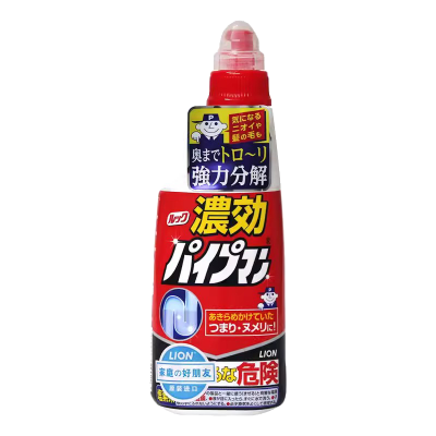 日本原装LOOK下水管道疏通剂分解毛发除菌除臭疏通堵塞浓缩型450ml