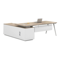 铭威盾简约现代经理桌办公桌2200*1800*750mm配固定副柜[工厂现做 7天内发货]