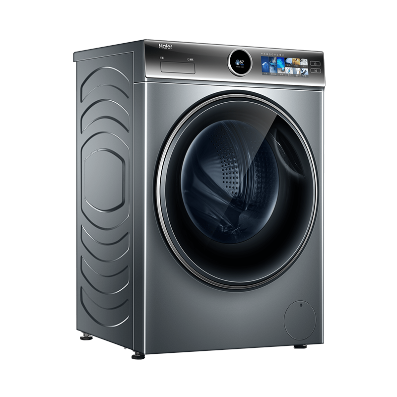 海尔(Haier)滚筒洗衣机 炫彩触屏精华洗 直驱变频10公斤容量 洗烘一体 XQG100-HBD14386TLU1