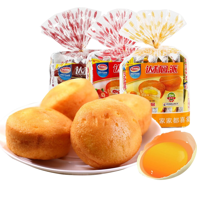 达利园 注心草莓派230g/10枚装 蛋糕早餐面包糕点办公休闲零食点心食品