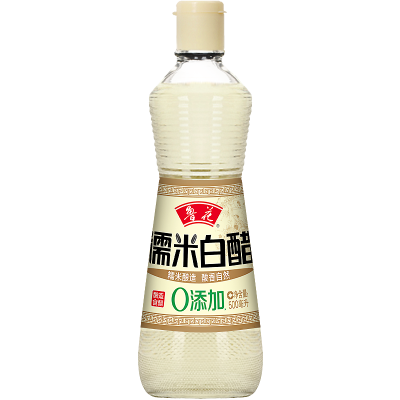 鲁花糯米白醋500ml 小瓶酿造食醋米醋家用厨房炒菜凉拌腌制调味品