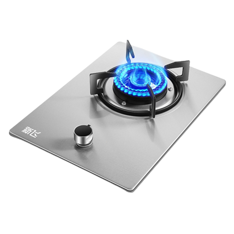 新飞煤气灶单灶家用嵌入式燃气灶台式天然气炉灶液化气猛火灶炉具_标准4.2KW劲火灶-不锈钢面板_天然气