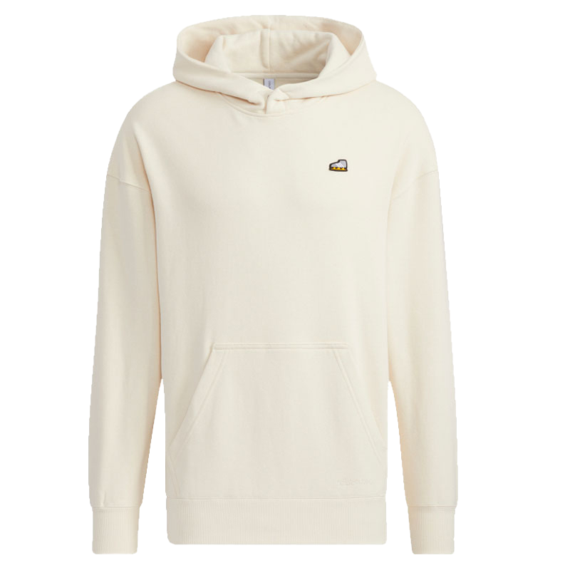 adidas neo Logo印花图案连帽长袖卫衣 男款 米白色HG9017