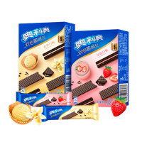亿滋 奥利奥双心脆威化6条72g香草味饼干休闲小零食双重美味一口即享