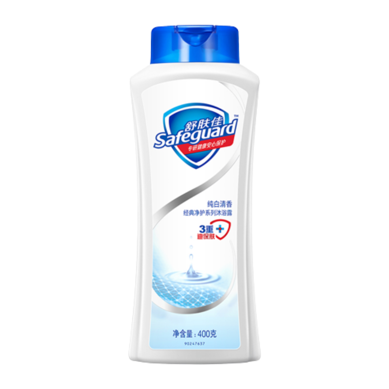 舒肤佳沐浴露纯白清香型男女士持久留香净护肌肤沐浴乳液400g
