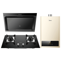 美的(Midea)抽油烟机灶具烟灶多件套装燃气热水器家用烟灶燃热厨房三件套J30+T-HQ6M(华凌)+12升HWA