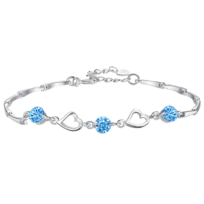 鑫铂尼四叶草手链女999足银送闺蜜妈妈送女友老婆毕业礼物520情人节送朋友简约首饰手环时尚饰品幸运个性