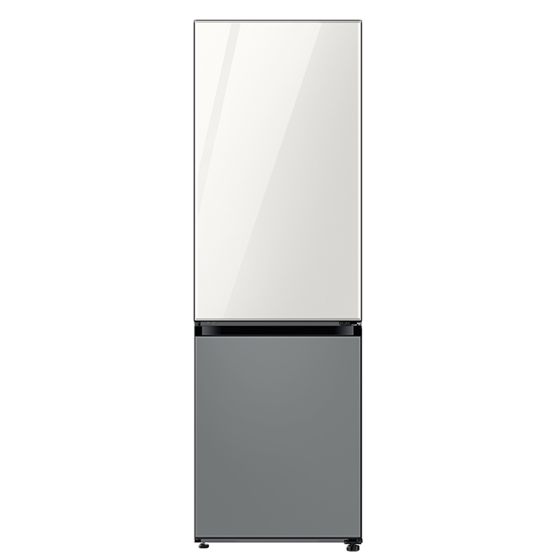 卖场同款 三星 RB33R300459/SC 333升双门冰箱 风冷无霜变频嵌入式 自由组合玻璃面板冰箱 光晕白+银河灰