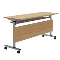 岳滩可折叠移动条桌翻板滑轮会议桌1800*400*760mm[工厂现做 七天内发货]