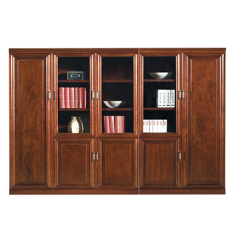 渭星办公室背景柜文件柜木质书柜储物柜2250*420*2000mm[工厂现做 7天内发货]