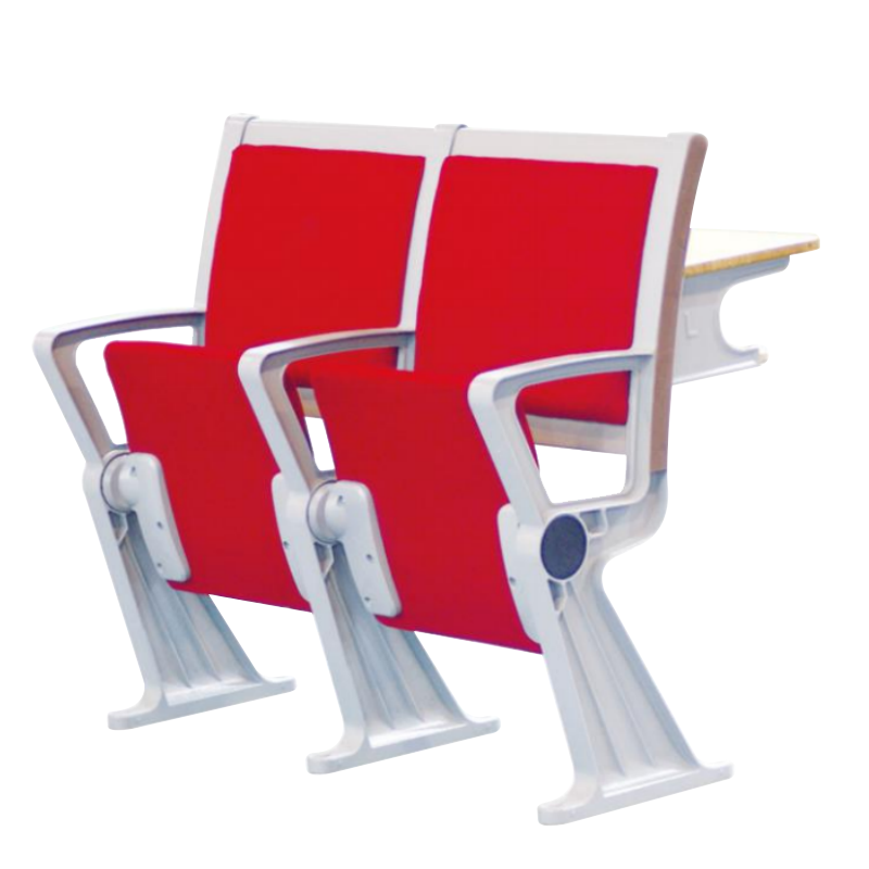 岳滩阶梯教室排椅礼堂椅带写字板自动翻版课桌椅固定铝木[工厂现做 七天内发货]