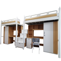 岳滩中上走梯宿舍寝室公寓组合床二人位4600*900*2100mm[工厂现做 七天内发货]