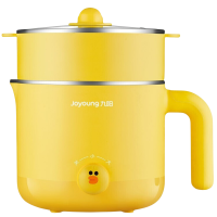 九阳(Joyoung)K12-D603LINE款小型多功能电热锅 带蒸笼 学生宿舍1.2L迷你容量电煮锅 黄色迷你宿舍
