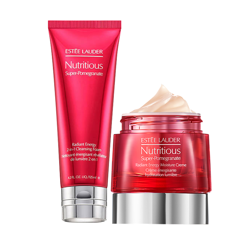 [赠化妆棉]雅诗兰黛(Estee Lauder)红石榴精华水面霜保湿洗面奶女面部护肤套装礼盒 红石榴洁面+水+面霜三件套