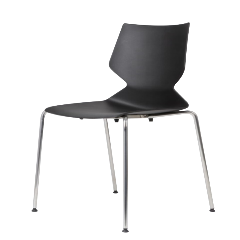 湘渭黑色钢塑椅办公椅会议椅[工厂现做 七天内发货]