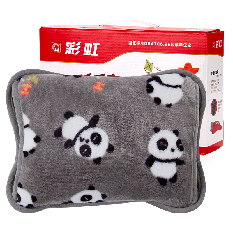 彩虹(RAINBOW)电热暖手宝插电式暖水袋法兰绒暖宝宝充电式热水袋安全防爆暖肚暖脚炉电暖器官方旗舰店正品320-XM