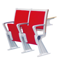 风雷缘阶梯教室排椅礼堂椅带写字板自动翻版课桌椅固定铝木[工厂现做 7天内发货]