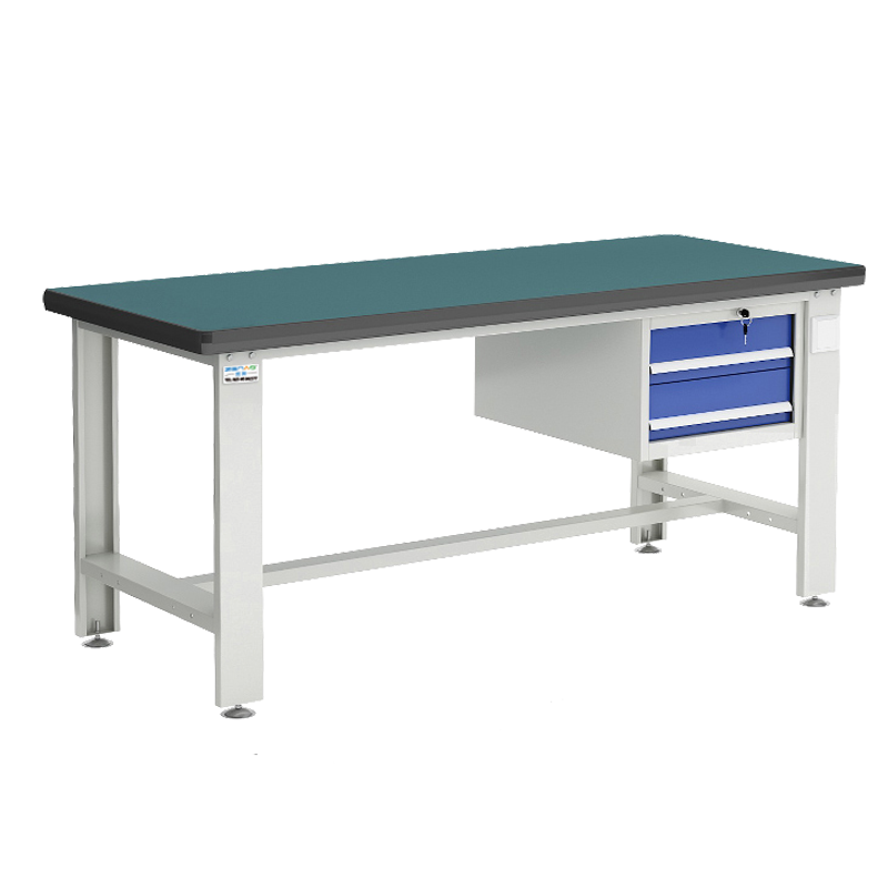 振奥 重型钳工工作台防静电桌工厂维修台车间流水线多功能工具台 /台(1800x750x800mm 1.8米吊二抽)