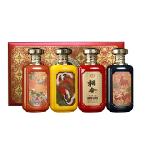 国台相合 福禄寿喜 53度酱香型白酒 500ml*4礼盒装 大曲坤沙 纯粮食酒 送礼收藏自饮