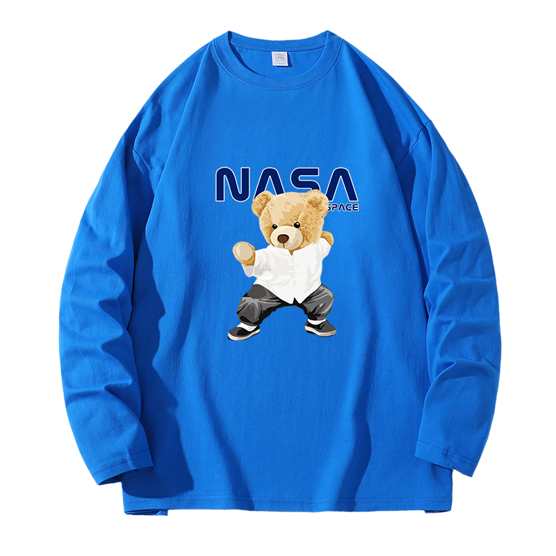 狮臣SHICHEN 2023年秋季新款男士T恤青少年圆领长袖T恤男百搭t恤男士打底衫运动汗衫长袖体恤男装