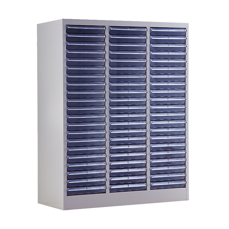 振奥 A4文件柜抽屉式办公效率柜资料整理柜铁皮柜效率柜带锁/台(340x795x1010mm 63抽无门(小盒))