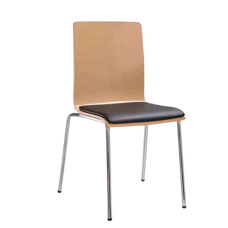 铭威顺曲木椅洽谈办公椅会议椅