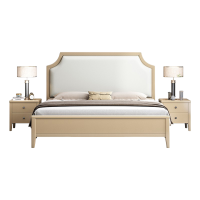 宜木雅居 美式实木床轻奢现代简约 1.8米双人主卧大床婚公主床储物软靠