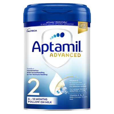 有效期到27年4月-Aptamil 英国爱他美 白金版 婴幼儿配方奶粉 2段 (6-12个月)800g/罐