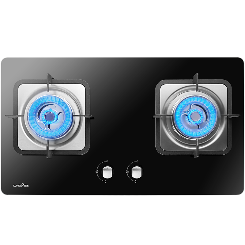 迅达Q2猛火燃气灶煤气灶双灶两用家用钢化玻璃灶大火力嵌入式天然气炉灶灶台灶具官方旗舰店(液化气)