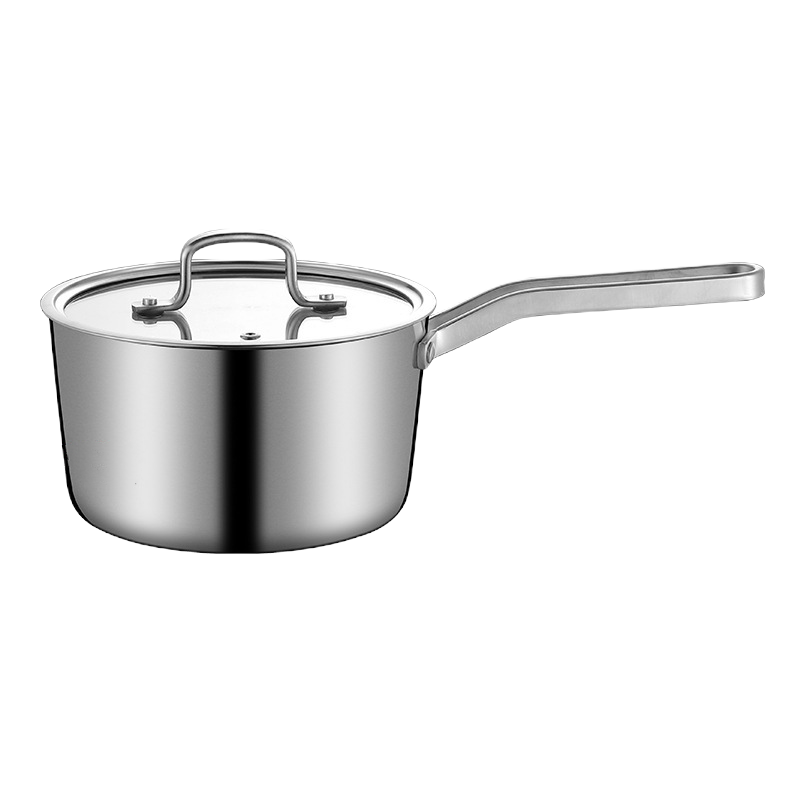 加厚304食品级不锈钢汤锅三层复合钢多用汤煲锅单柄奶锅厨房用品伊麦卡