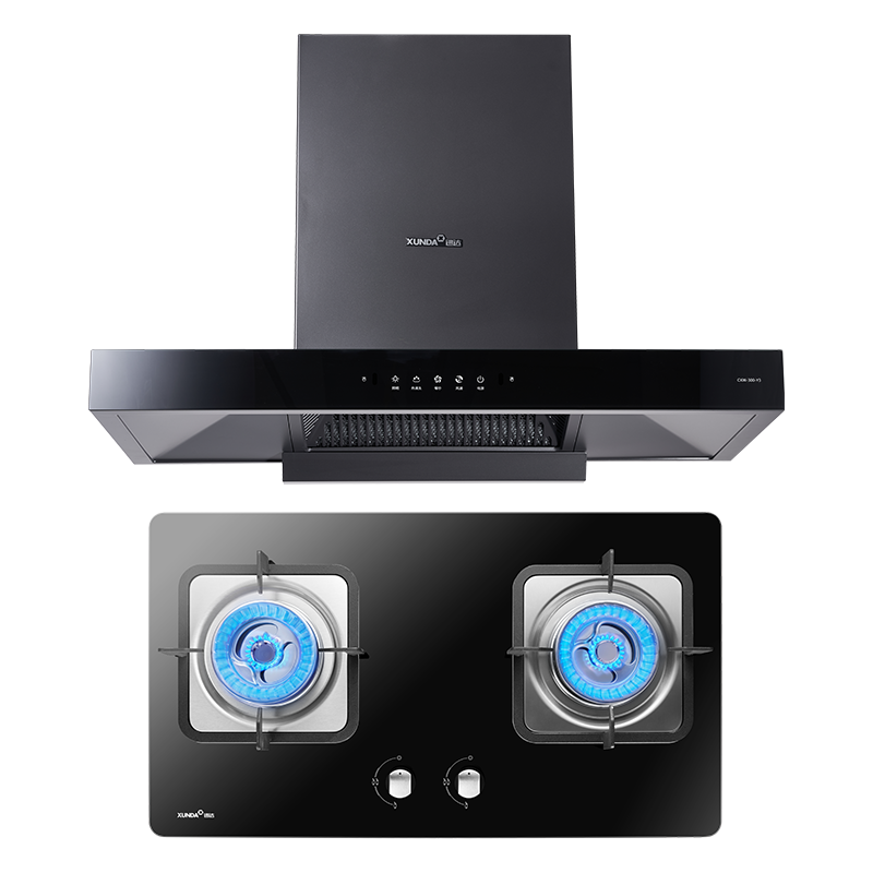 迅达Y3+Q2天燃气灶烟机灶具厨房二件套吸油烟机燃气灶套餐组合大风量侧吸官方旗舰店(天然气)