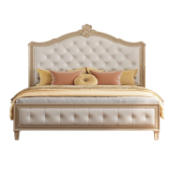 宜木雅居 美式实木床轻奢1.8米主卧双人大床1.5单人床现代简约高箱储物婚床