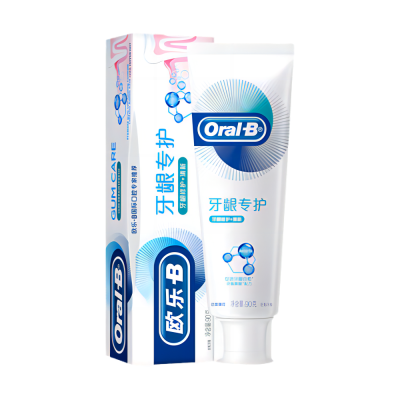 OralB/欧乐B泡泡氨基酸小白管牙膏家用减少牙龈红肿正品(持续牙龈修护+清新)90g